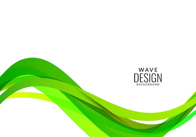 Elemento de diseño de onda de color verde abstracto fondo abstracto ondulado
