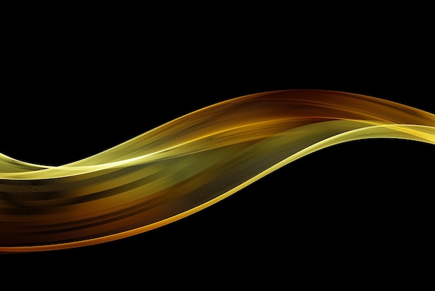 Elemento de diseño de onda dorada brillante abstracto el oro brilla flujo de onda de remolino transparente elemento de diseño de vacaciones