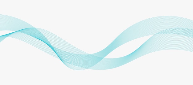 Elemento de diseño de ondas abstractas de color azul vectorial Fondo vectorial abstracto con ondas de color lisas