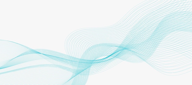 Elemento de diseño de ondas abstractas de color azul vectorial Fondo vectorial abstracto con ondas de color lisas