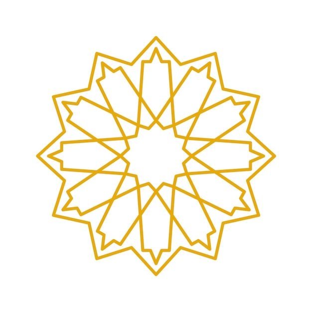 Elemento de diseño oriental árabe ilustración vectorial