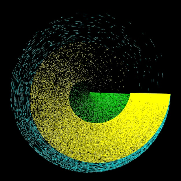 Elemento de diseño de ruido. forma circular. ilustración vectorial en espiral. logotipo redondo texturizado.