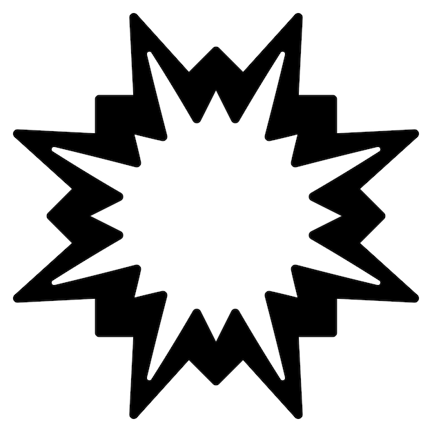 El elemento de diseño del símbolo del icono Starburst Ilustración vectorial