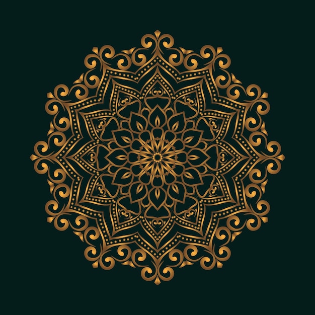 Elemento de diseño de vector de patrón de mandala circular