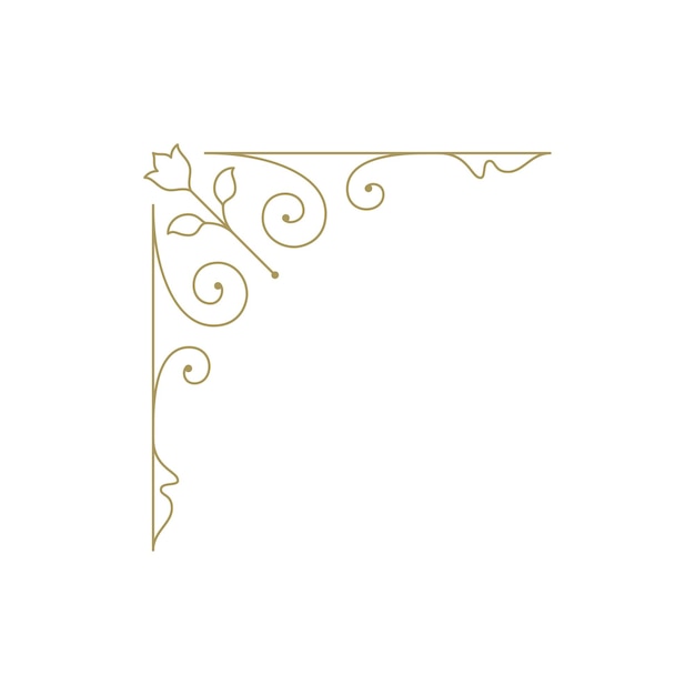 Vector elemento de diseño vectorial de esquina del marco ornamental vintage decorativo