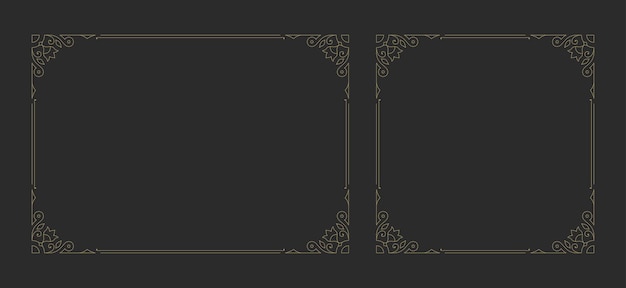 Elemento de diseño vectorial de marco ornamental vintage decorativo