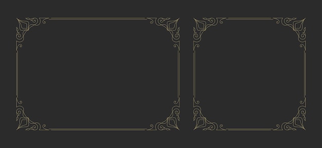 Elemento de diseño vectorial de marco ornamental vintage decorativo