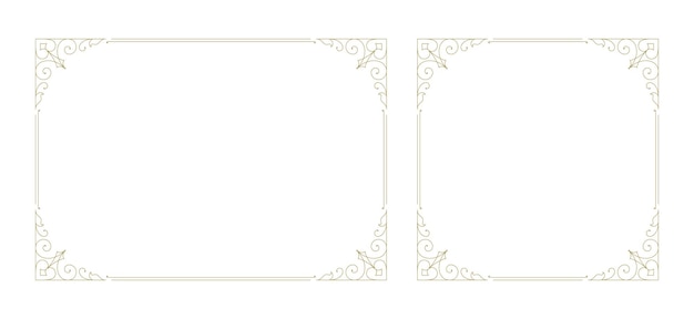 Elemento de diseño vectorial de marco ornamental vintage decorativo