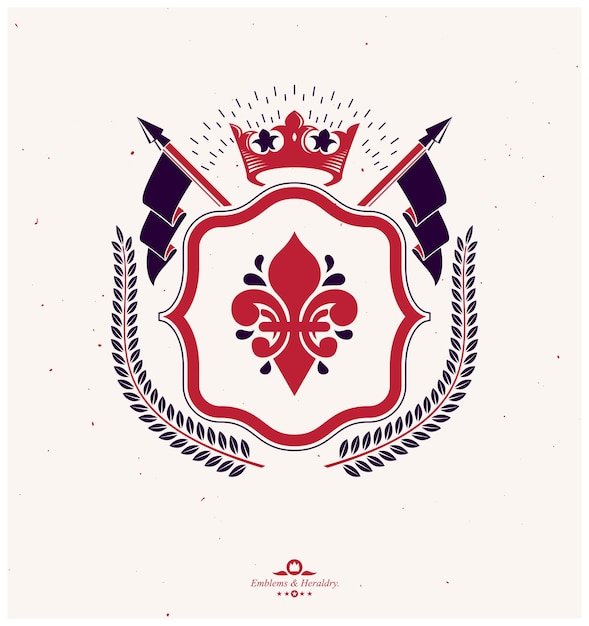 Elemento de diseño vectorial vintage. etiqueta de estilo retro, heráldica.