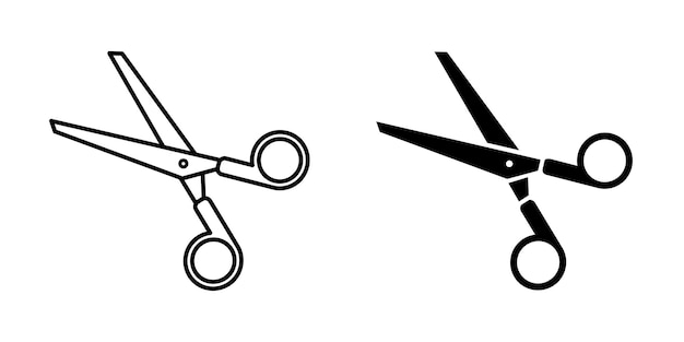 Elemento de diseño web de icono de tijeras