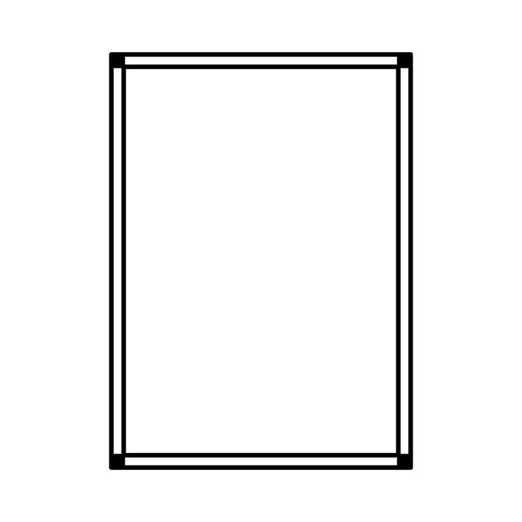 Vector elemento de doodle de borde vintage decorativo de icono de forma de marco rectangular para diseño de banner simple