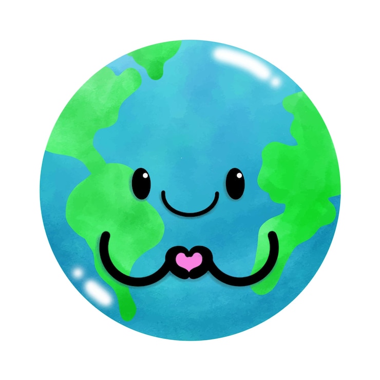Vector elemento de emoción de acuarela mundial día mundial del medio ambiente salvar el día mundial de la tierra vector