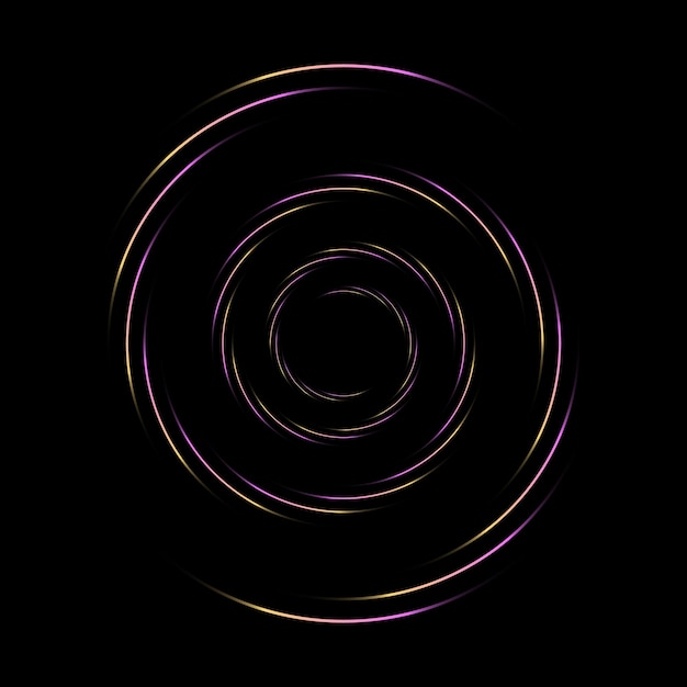 Elemento de espiral de giro detallado efecto de perinola Líneas de ráfaga giratorias circulares Giro radial