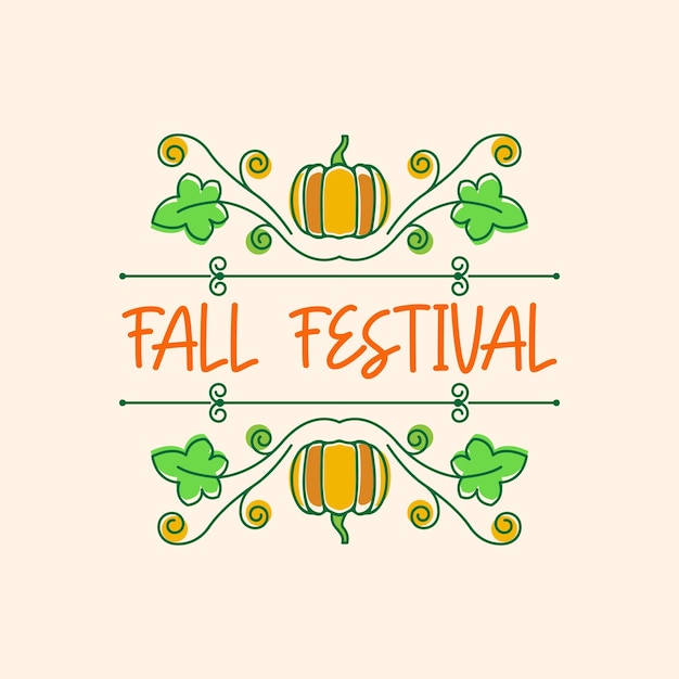Elemento del festival de otoño Ilustración de diseño vectorial