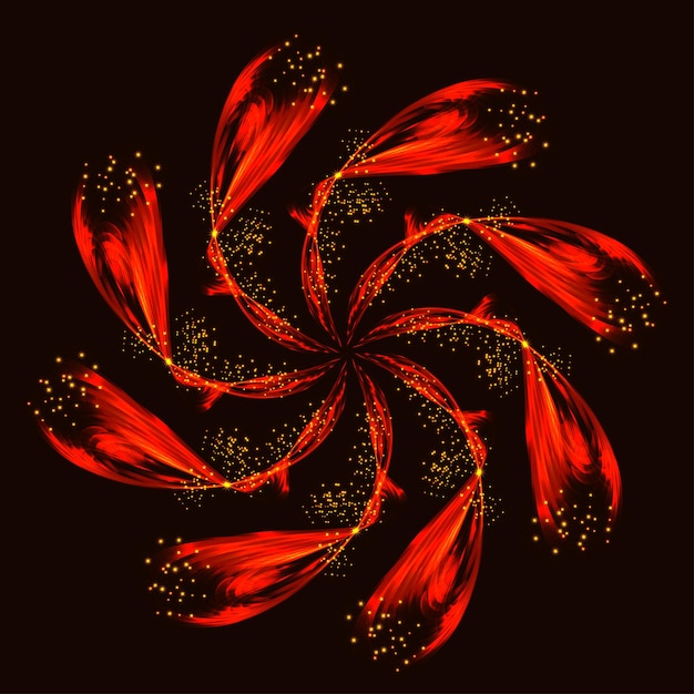 Elemento floral abstracto