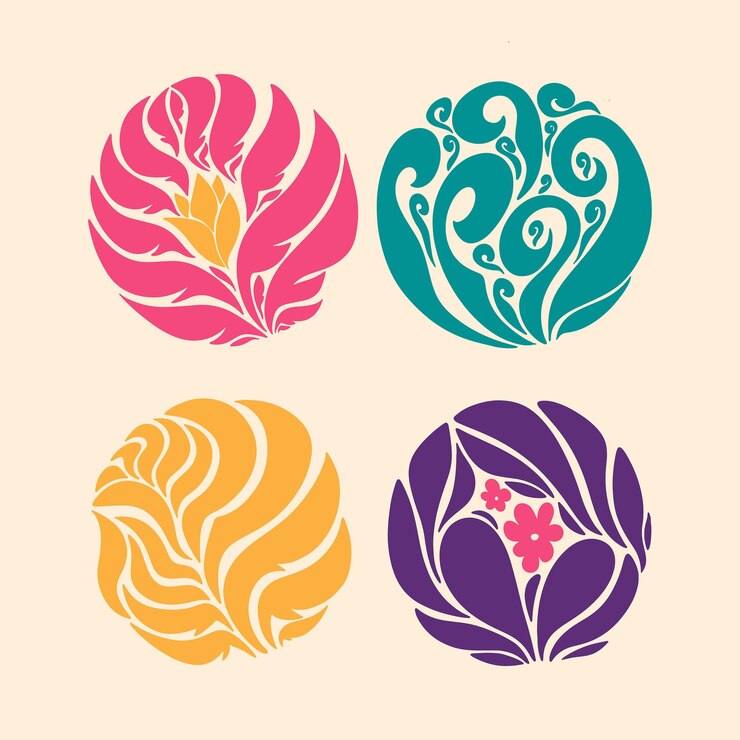 Vector elemento floral maravilloso