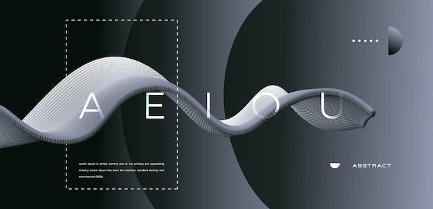 elemento de fondo conceptual con onda de partículas oscuras
