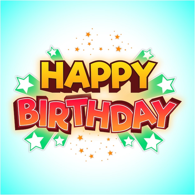 elemento y fondo del tittle del feliz cumpleaños