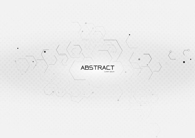 Elemento de forma hexagonal con fondo gris claro solf