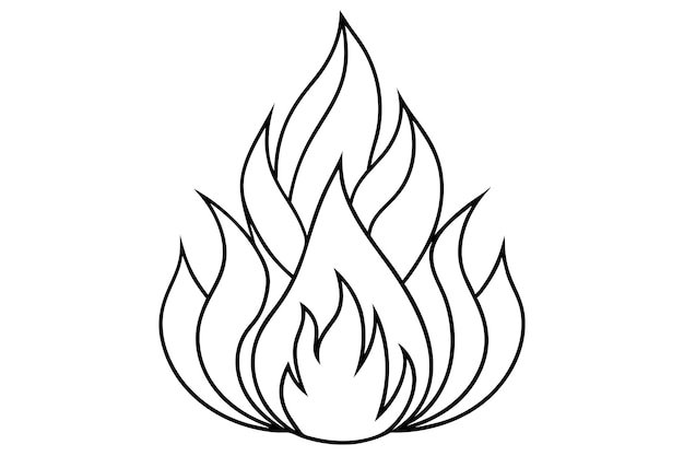 Elemento de fuego dibujo a mano obra de arte
