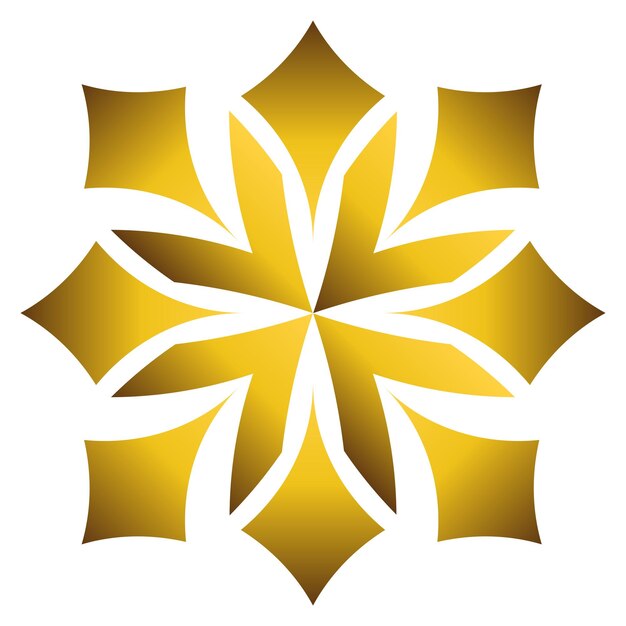 elemento de geometría dorada de lujo