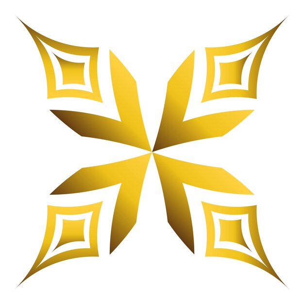 elemento de geometría dorada de lujo