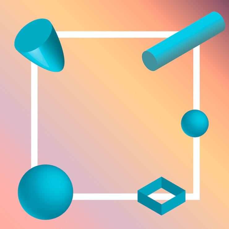 Vector elemento geométrico 3d