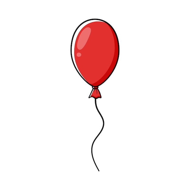 Elemento de globo dibujado a mano en estilo de boceto de garabato
