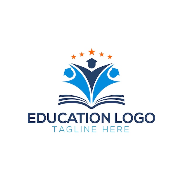 Elemento de globo de diseño de logotipo de educación global