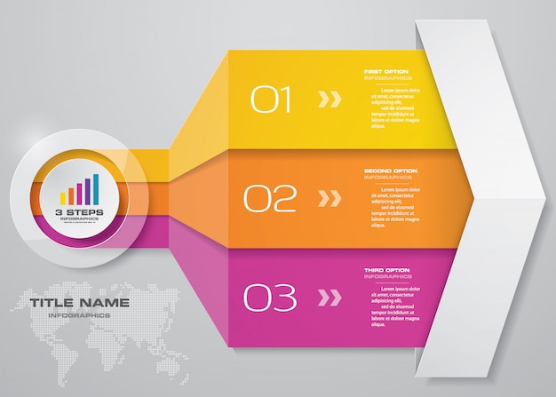 Elemento de gráfico de flecha de infografía.