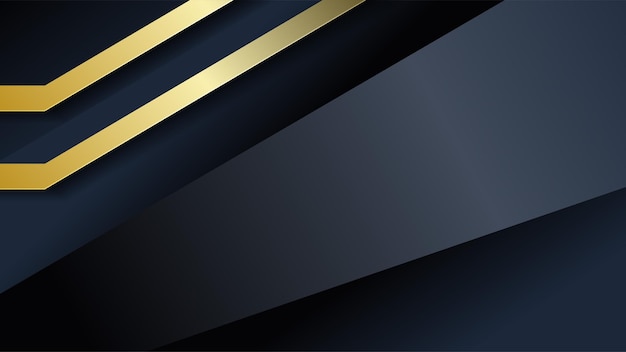 Elemento gráfico geométrico de fondo de lujo dorado abstracto vectorial para tablero digital de afiche