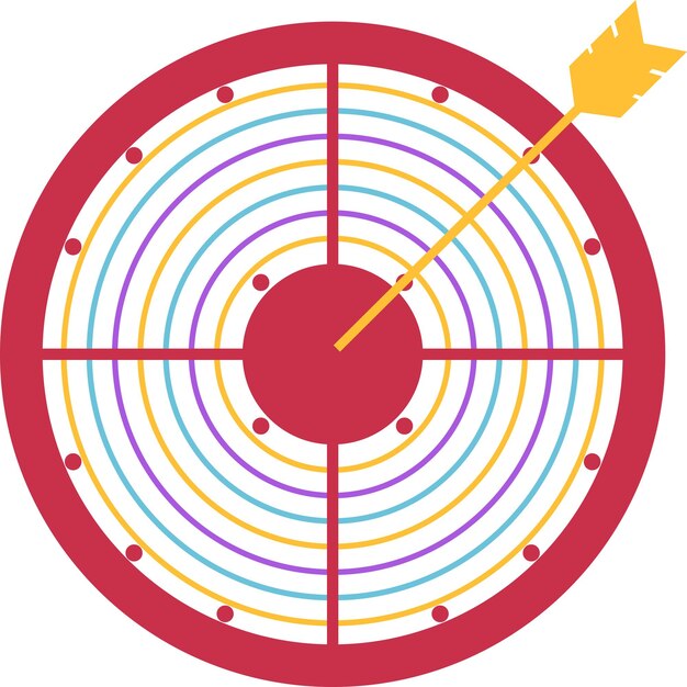 Elemento gráfico de la ilustración del icono objetivo