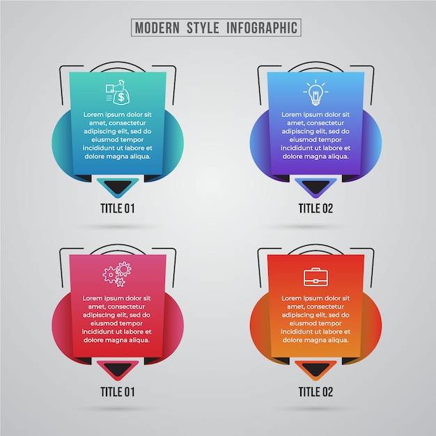 Elemento gráfico de tecnología moderna estilo información