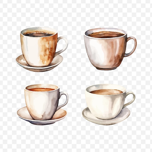 Elemento gráfico de vector de transparencia de café