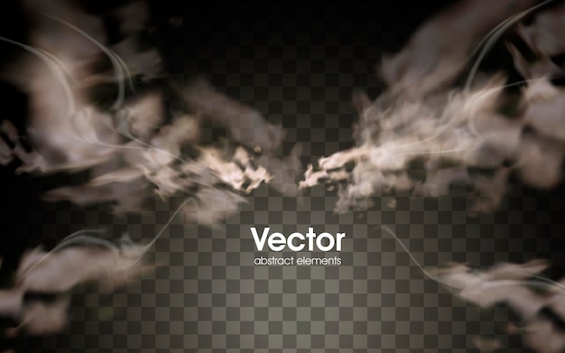 Vector elemento de humo gris