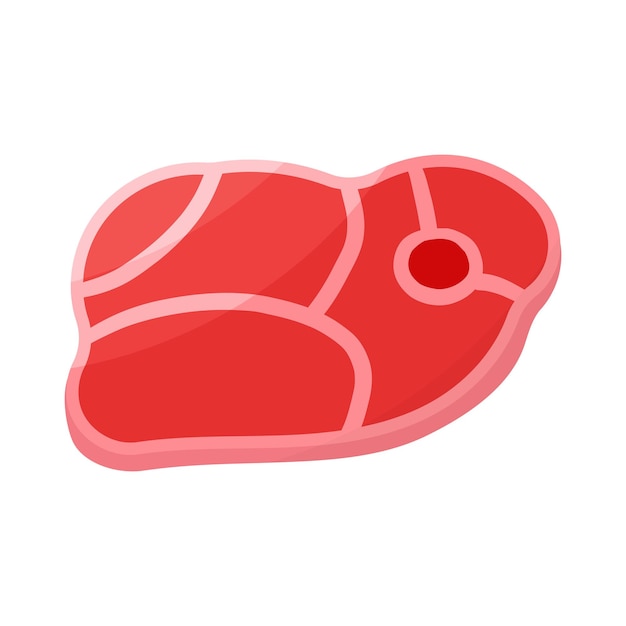 Elemento de icono de bistec rojo fresco crudo de carne