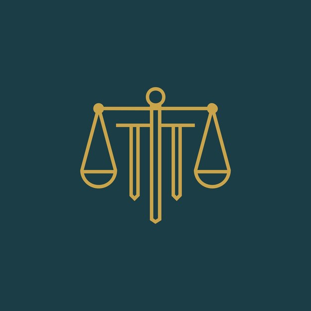 Elemento de icono de diseño de logotipo de abogado con concepto moderno creativo