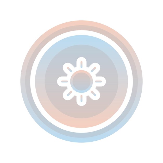 Elemento de icono de plantilla de diseño de degradado de logotipo de moneda de sol