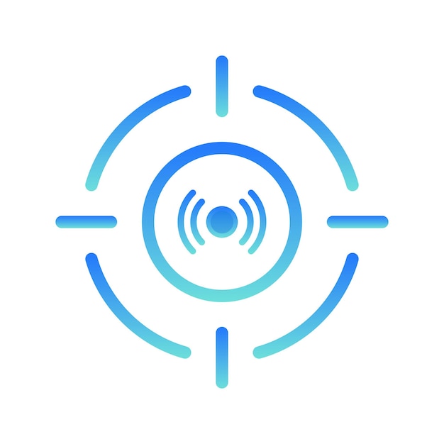 Elemento de icono de plantilla de diseño de degradado de logotipo vivo de destino