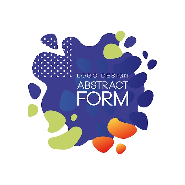 Elemento de identidad de marca de diseño de logotipo de forma abstracta en textura abstracta original multicolor de estilo plano para vector de pancarta de cartel ilustración aislada sobre fondo blanco