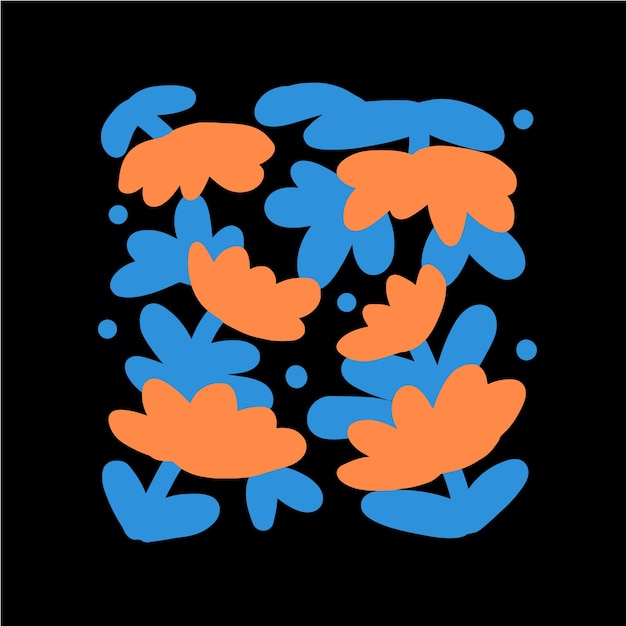 Elemento de ilustración de flores para azulejos