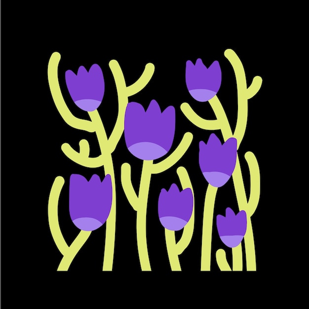 Elemento de ilustración de flores para azulejos
