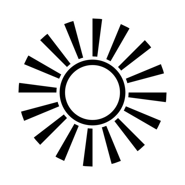 Elemento de ilustración del símbolo vectorial del ícono del sol