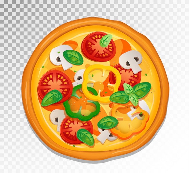 Elemento de impresión colorida para el diseño de su pizzería.