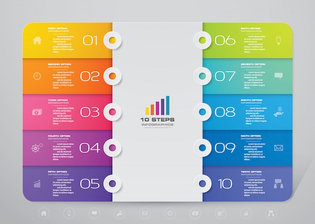 Elemento de infografía gráfica moderna