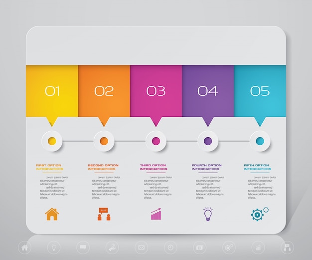 Elemento de infografía gráfica moderna