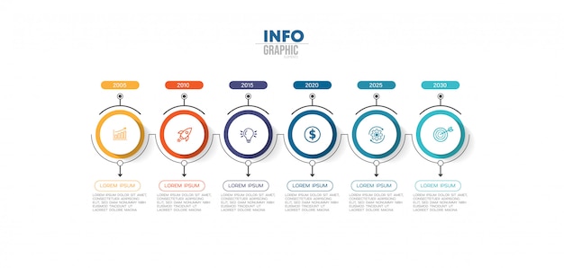 Elemento de infografía con iconos y opciones o pasos.