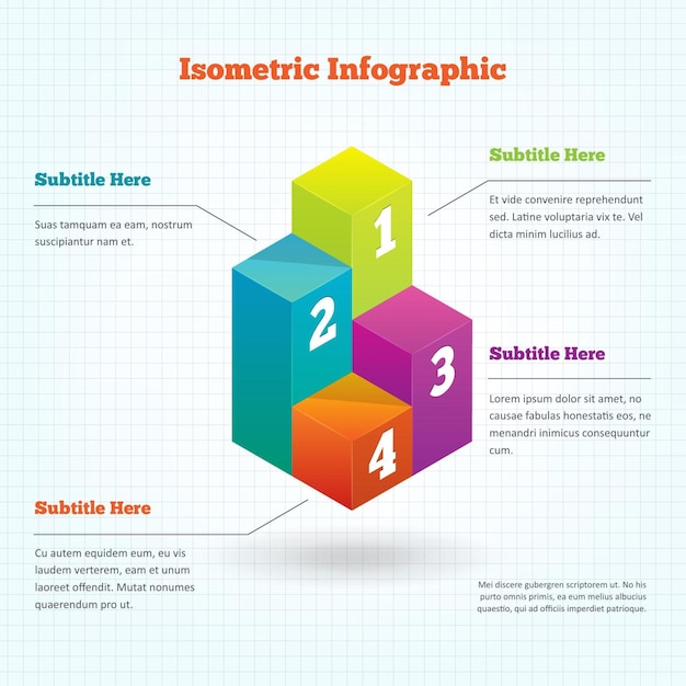 Elemento de infografía isométrica