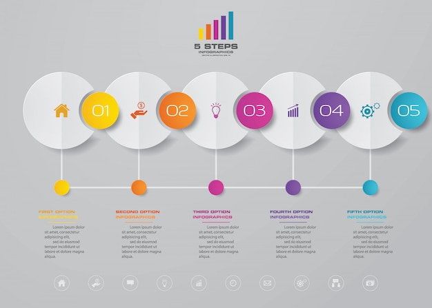 Elemento de infografía de línea de tiempo