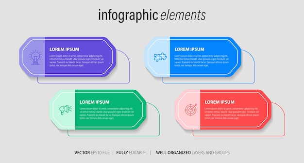 Elemento de infografía de negocios